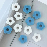 10 PCS 13mm Acrylic Flocking Flowers Earring DIY Supply