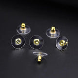 100 PCS Stainless Steel Earring Back Stopper Set. 5 Colors Stud Earring Plugs