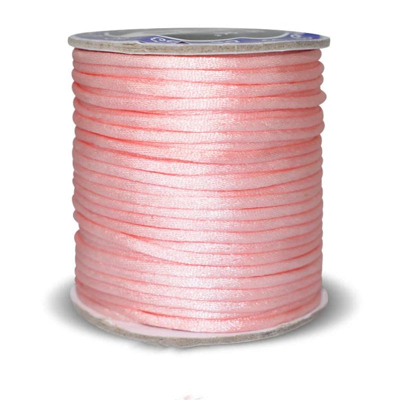 2.0mm Soft Satin Rattail Silk Macrame Cord 35M Nylon Kumihimo DIY Chinese Knot