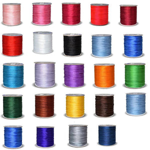 2.0mm Soft Satin Rattail Silk Macrame Cord 35M Nylon Kumihimo DIY Chinese Knot