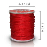 2.0mm Soft Satin Rattail Silk Macrame Cord 35M Nylon Kumihimo DIY Chinese Knot
