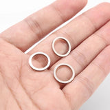 20pcs Stainless Steel Polished O Round Ring Hardware for Leather Craft DIY