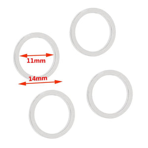 20pcs Stainless Steel Polished O Round Ring Hardware for Leather Craft DIY