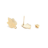 10pcs Golden Stainless Steel Waterdrop/Leaf Post Stud Earrings