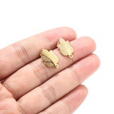 10pcs Golden Stainless Steel Waterdrop/Leaf Post Stud Earrings