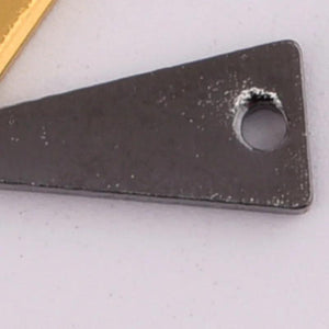 10pcs 17.5*6mm Triangle Copper Jewelry Findings DIY Crafts Supplies