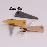 10pcs 17.5*6mm Triangle Copper Jewelry Findings DIY Crafts Supplies