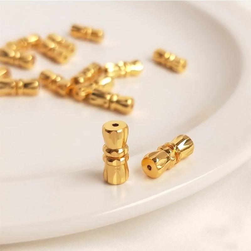 18K Plated Brass Screw Clasps Barrel Screw Clasp Cylinder Fasteners