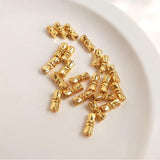 18K Plated Brass Screw Clasps Barrel Screw Clasp Cylinder Fasteners