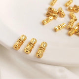 18K Plated Brass Screw Clasps Barrel Screw Clasp Cylinder Fasteners