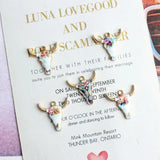 14K Plated Cow Head Pendant Enamel Print Ethnic DIY Jewelry