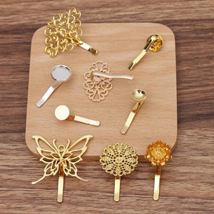 20 Vintage Hair Buckles Hairpins DIY Jewelry Settings