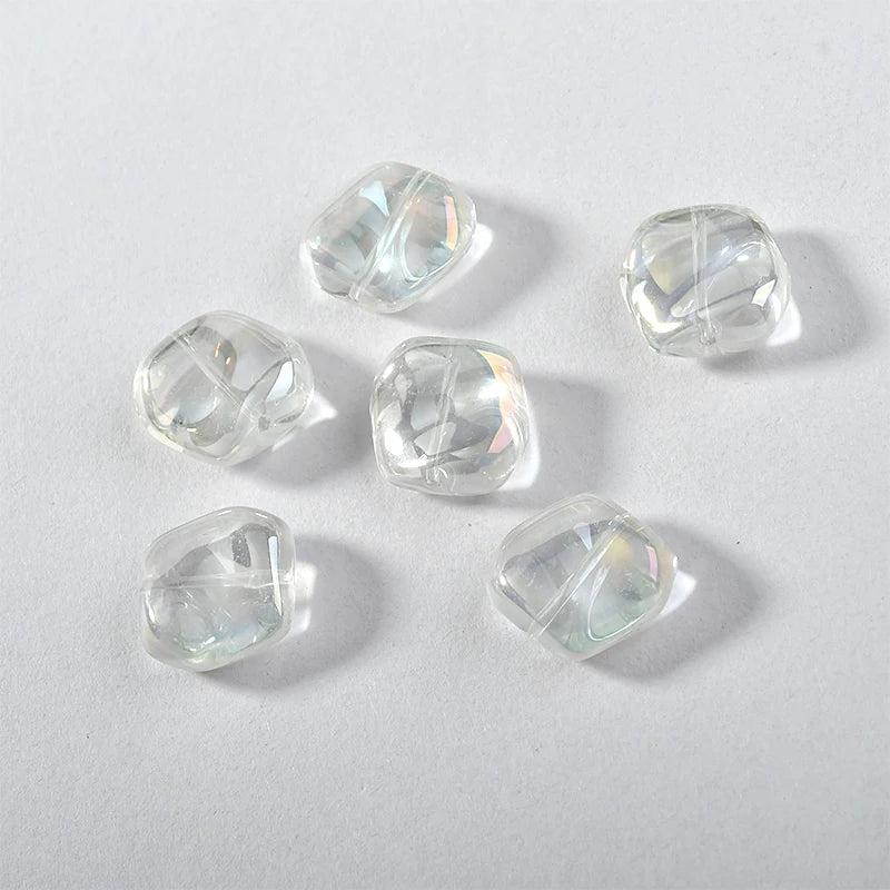 Square Hole Glass Crystal DIY Beaded Material Accessories