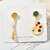 4pcs Alloy Brush Palette Pendant DIY Earring Accessories