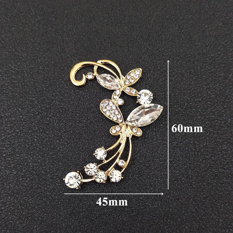 10 PCS Metal Rhinestone Tree Branch Flower DIY Headwear Jewelry Making