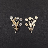 10 PCS Tree Branch Inlaid Rhinestone Charms Diy Jewelry Making Components
