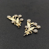 10 PCS Tree Branch Inlaid Rhinestone Charms Diy Jewelry Making Components
