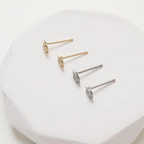 6PCS 14K Plated Zircon Star Earrings Studs Jewelry DIY Supplies