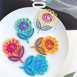 10pcs Colorful Flower Pendants for DIY Jewelry Making