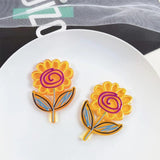 10pcs Colorful Flower Pendants for DIY Jewelry Making