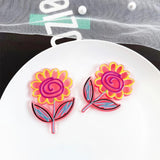 10pcs Colorful Flower Pendants for DIY Jewelry Making