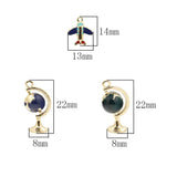 10Pcs Globe Enamel Charms Beads DIY Jewelry Making Findings