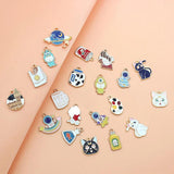 10Pcs Milk Spaceman Enamel Charms Beads for Jewelry Making