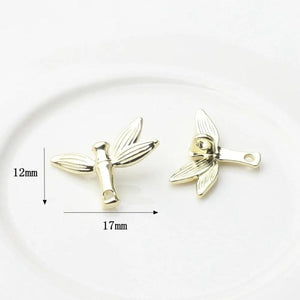 10Pcs Foliage Shape Alloy Pendant for DIY Jewelry Making
