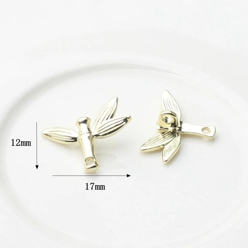 10Pcs Foliage Shape Alloy Pendant for DIY Jewelry Making