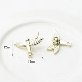 10Pcs Foliage Shape Alloy Pendant for DIY Jewelry Making