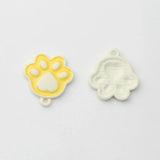 10Pcs Candy Cat Paw Print Alloy Pendant Jewelry Making Parts