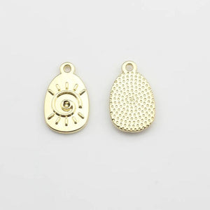10Pcs Geometric Rose Coin Pendant for Jewelry Making DIY