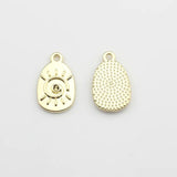 10Pcs Geometric Rose Coin Pendant for Jewelry Making DIY
