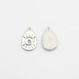 10Pcs Geometric Rose Coin Pendant for Jewelry Making DIY