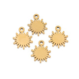 20pcs Stainless Steel Leaf Flower Pendant Charms for DIY Jewelry Making