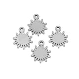 20pcs Stainless Steel Leaf Flower Pendant Charms for DIY Jewelry Making