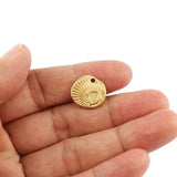 5pcs Stainless Steel Geometric Round Pendant Charms for DIY Jewelry Making