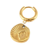 5pcs Stainless Steel Geometric Round Pendant Charms for DIY Jewelry Making