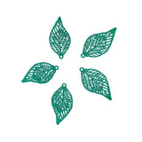 10pcs 13*25mm Brass Leaves Charms Filigree Earrings Findings Pendants