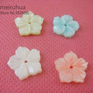 5pcs 15mm Water Shell Flower Earring Accessories DIY Jewelry Components