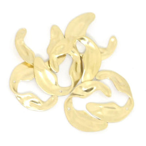 10 pcs Brass Single Hole Irregular Wave Earrings Pendant