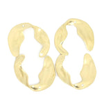 10 pcs Brass Single Hole Irregular Wave Earrings Pendant