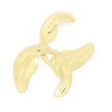 10 pcs Brass Single Hole Irregular Wave Earrings Pendant