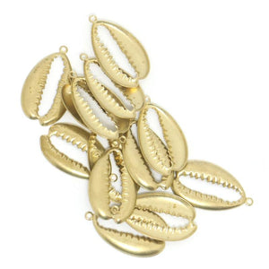 10pcs Geometric Raised Dot Conch Oval Earring Pendant
