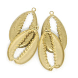 10pcs Geometric Raised Dot Conch Oval Earring Pendant