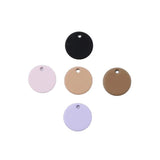 20pcs Brass Round Pendants, Multi-Color Earrings Accessories