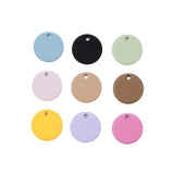 20pcs Brass Round Pendants, Multi-Color Earrings Accessories