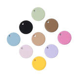20pcs Brass Round Pendants, Multi-Color Earrings Accessories