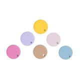 20pcs Brass Round Pendants, Multi-Color Earrings Accessories