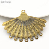 20 Piece Metal Filigree Flowers Slice Charms Base for Jewelry Making